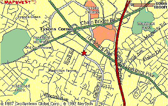Map to GRCI, Tysons Corner, Virginia